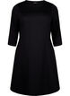 Robe &eacute;vas&eacute;e manches 3/4, Noir, Packshot image number 0