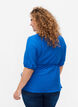 Blouse cache-cœur en viscose avec manches mi-longues, Olympian Blue, Model image number 1