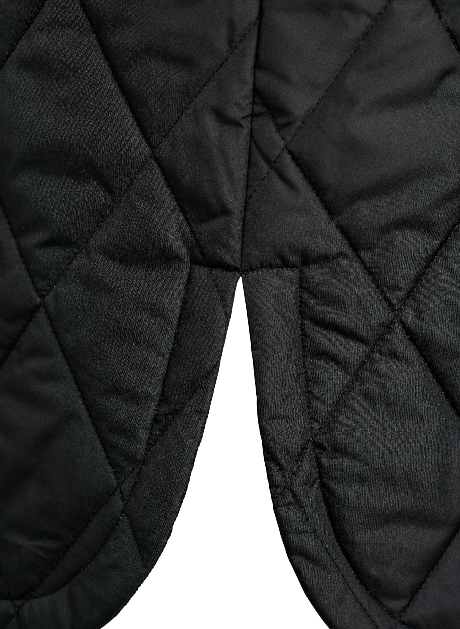 ZizziGilet long matelass&eacute; avec boutons-pression, Noir, Packshot image number 4