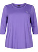 Blouse d'entra&icirc;nement &agrave; manches 3/4, Violet, Packshot image number 0