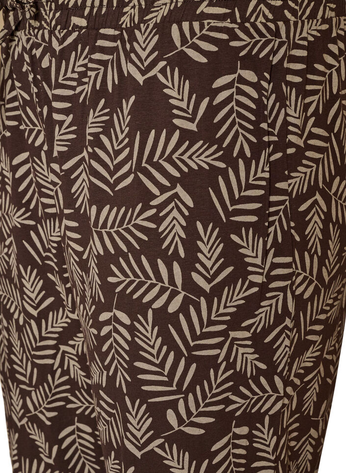 Pantalon de pyjama en coton avec imprim&eacute;, Marron, Packshot image number 2