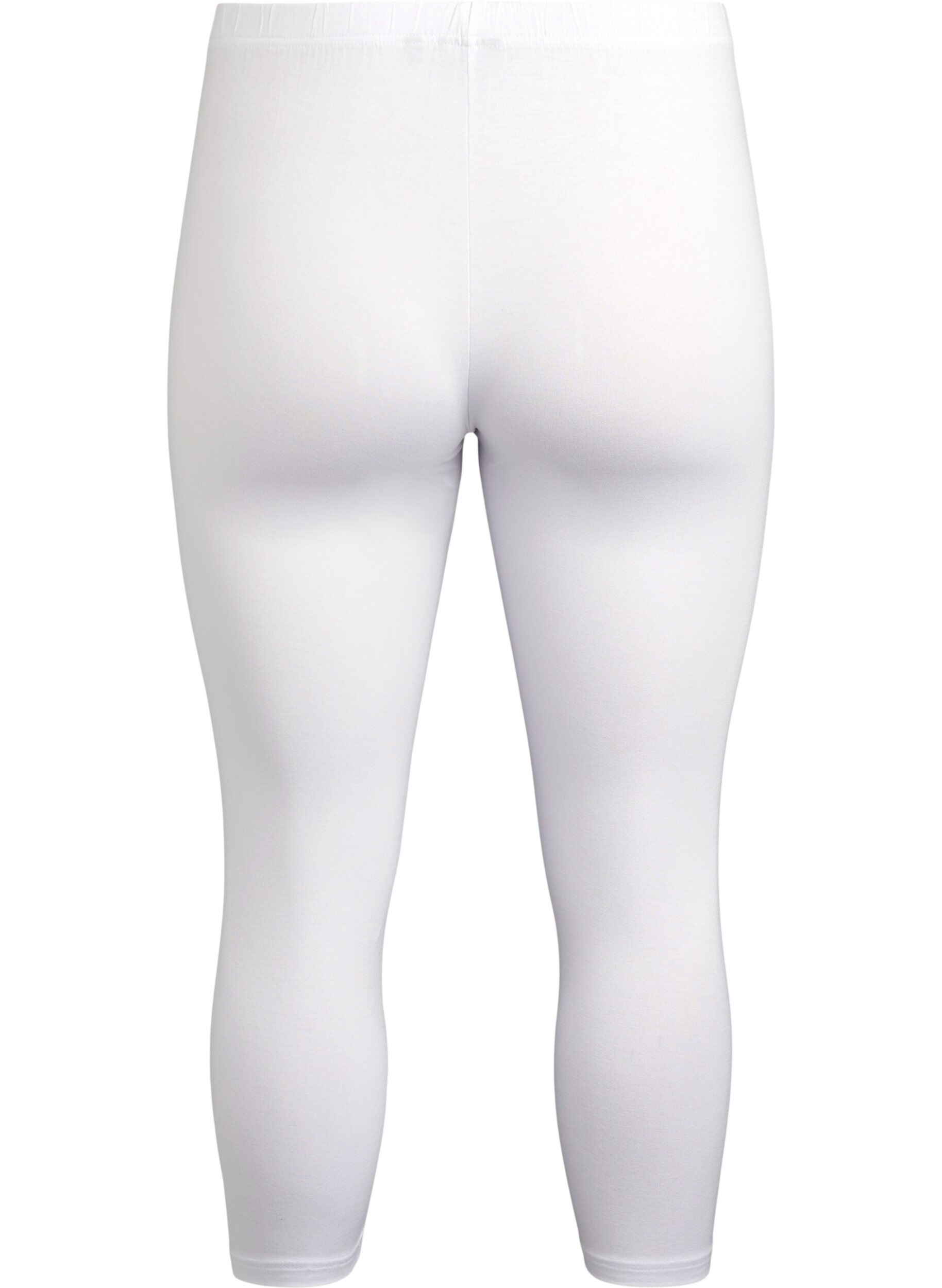 Zizzi Leggings 3/4 basiques en viscose, Blanc, Packshot image number 1