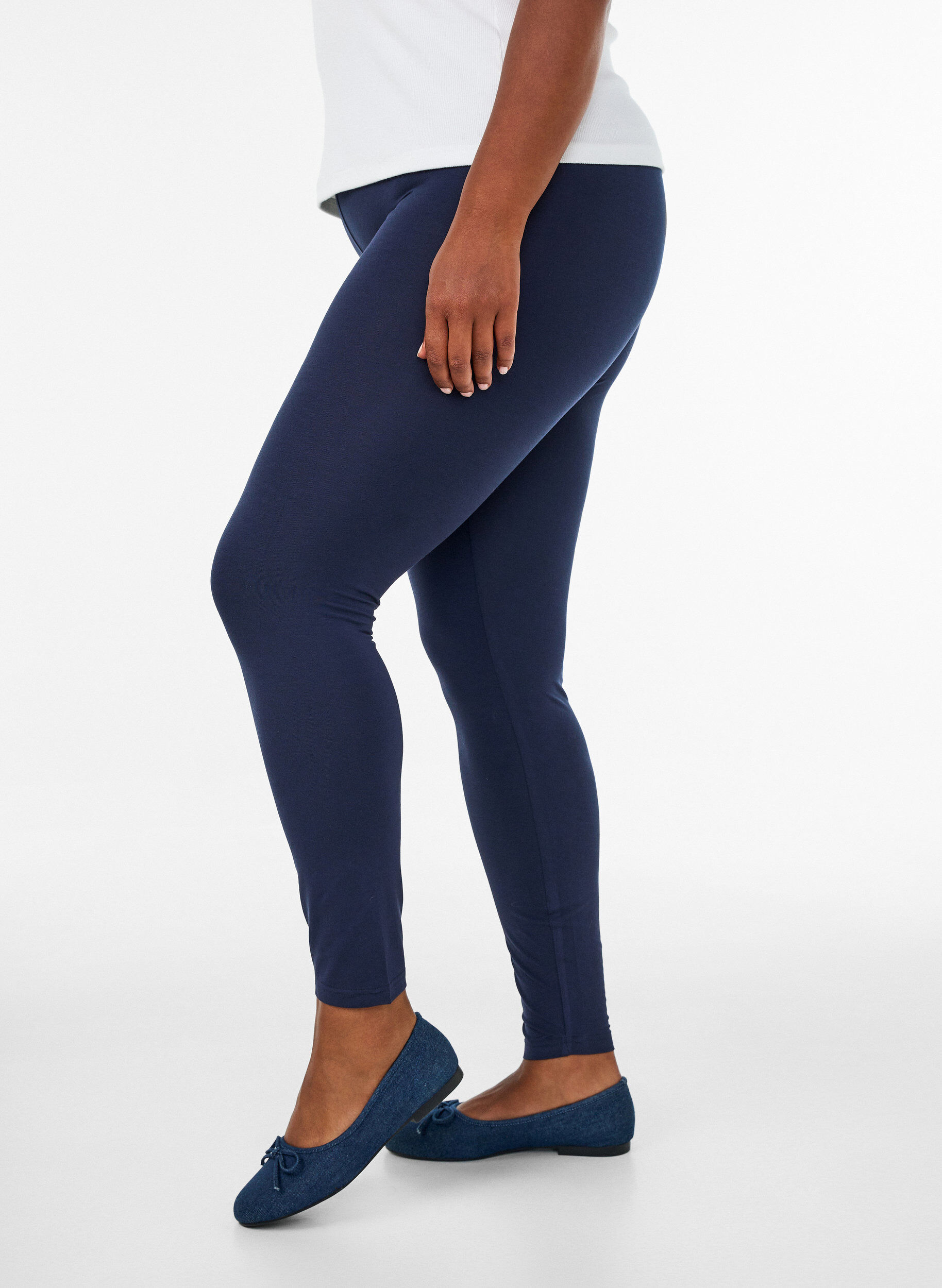 ZizziLegging Basic grande longueur, Bleu, Model image number 2