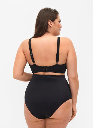 Bas de bikini avec taille extra haute, Black, Model image number 1