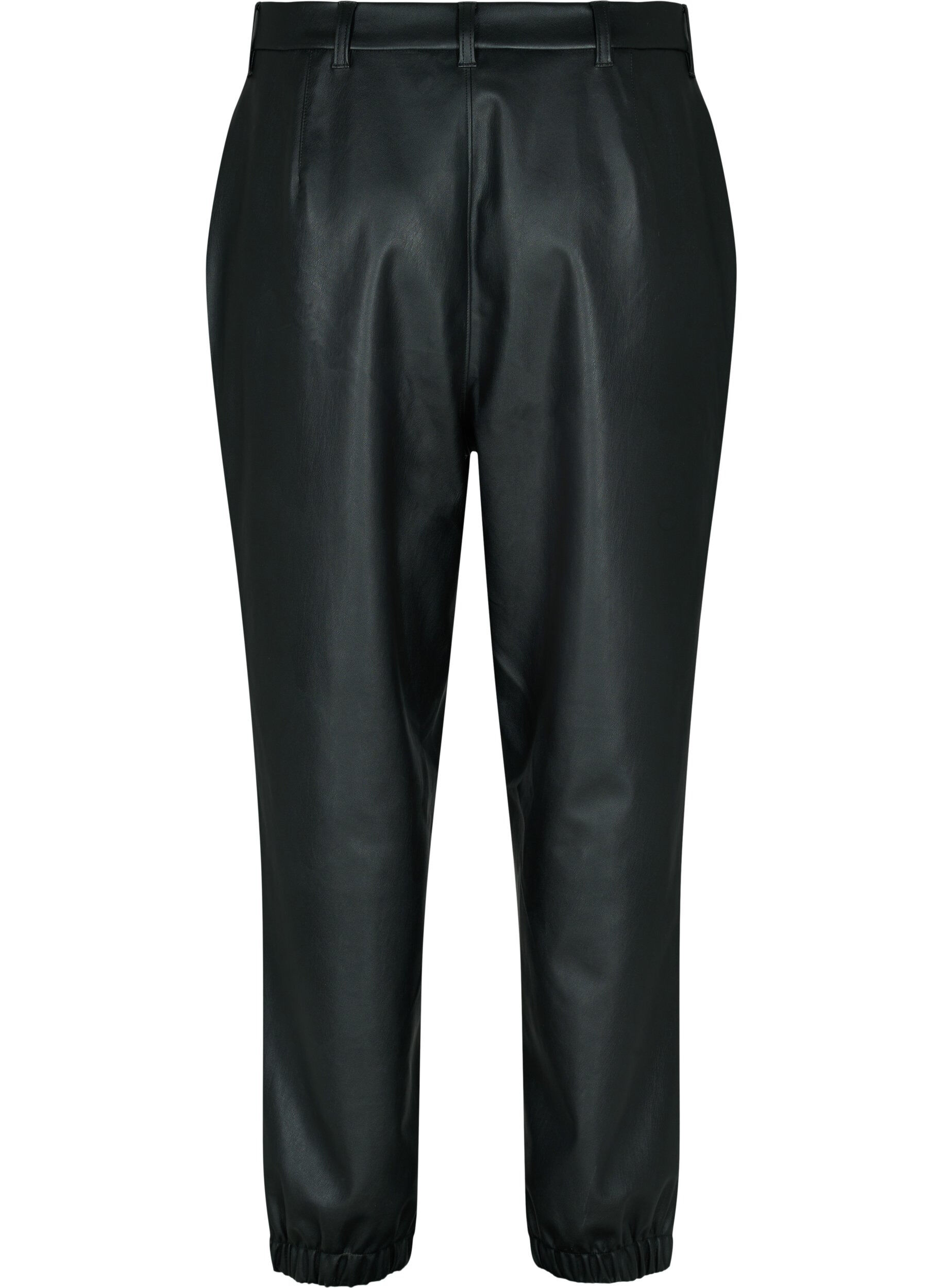 Zizzi Pantalon en simili-cuir, Black, Packshot image number 1