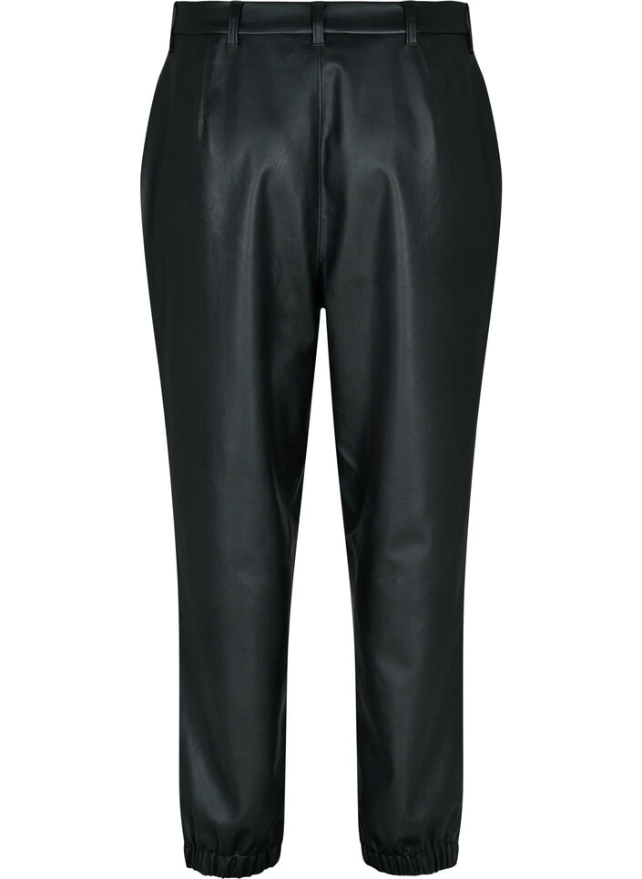 Pantalon en simili-cuir, Black, Packshot image number 1