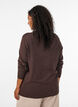 Blouse en maille avec un col rond, Marron, Model image number 2
