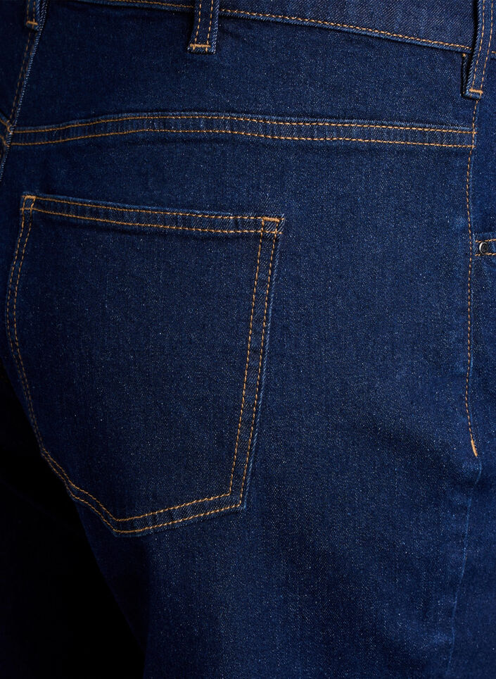 Vera jeans cropped &agrave; coupe droite, Bleu, Packshot image number 3