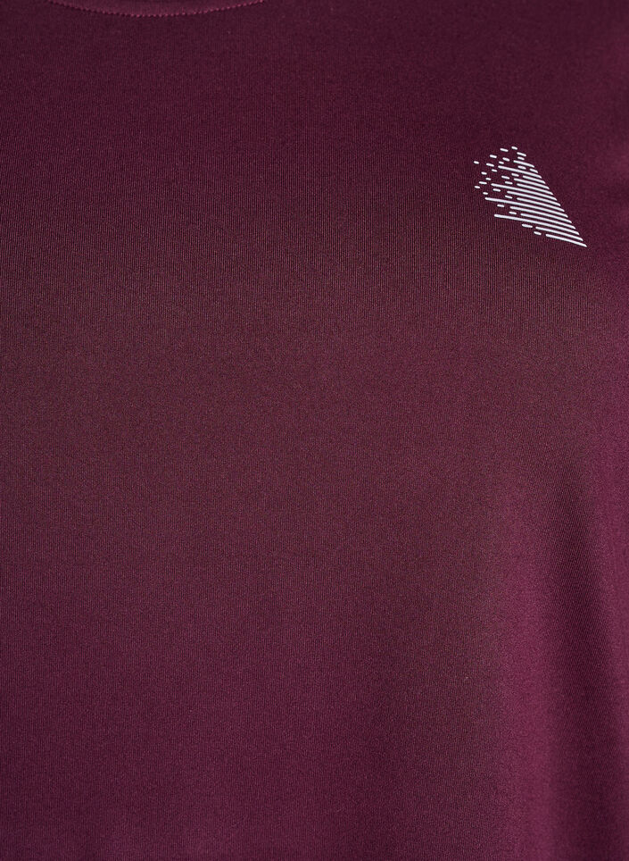 Haut de sport &agrave; manches 3/4, Bordeaux, Packshot image number 2