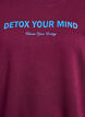 Sweat-shirt avec imprim&eacute; texte, Bordeaux fonc&eacute;, Packshot image number 2