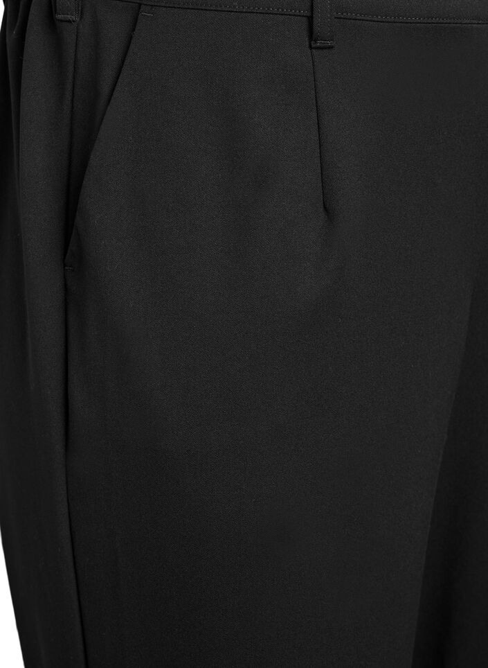Pantalon taille haute avec ceinture élastique à l'arrière, Noir, Packshot image number 2