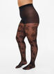Collants 25 deniers avec motif de feuilles, Black, Model image number 0