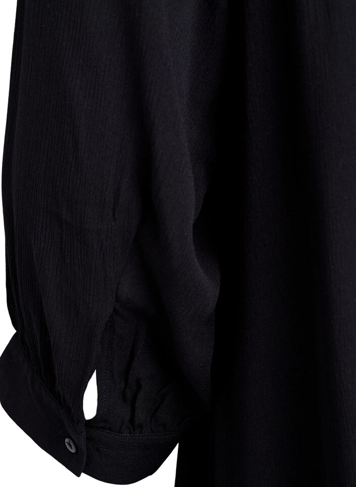 Tunique avec manches 3/4 et coupe trapèze, Noir, Packshot image number 3