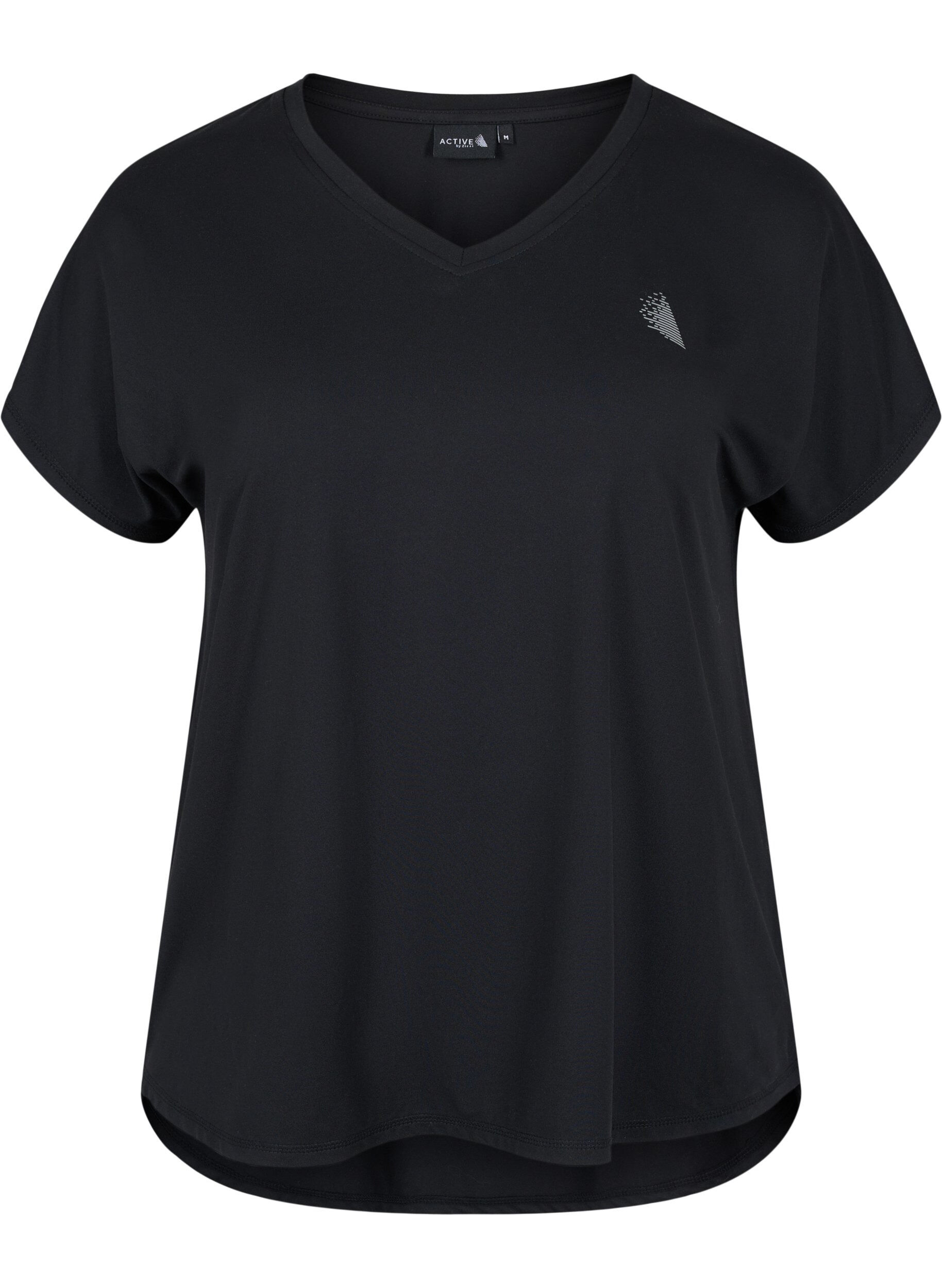 T-shirt de sport &agrave; manches courtes avec col en V