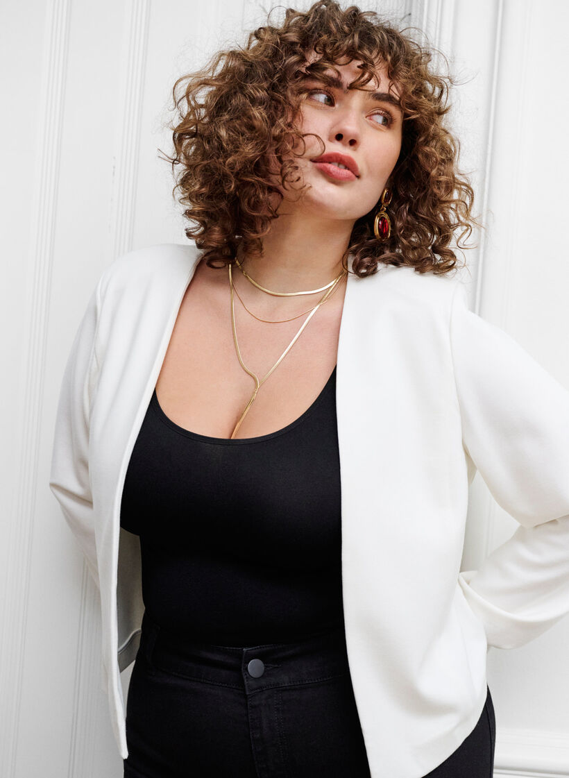 Blazer court sans fermeture, Cloud Dancer, Image image number 0