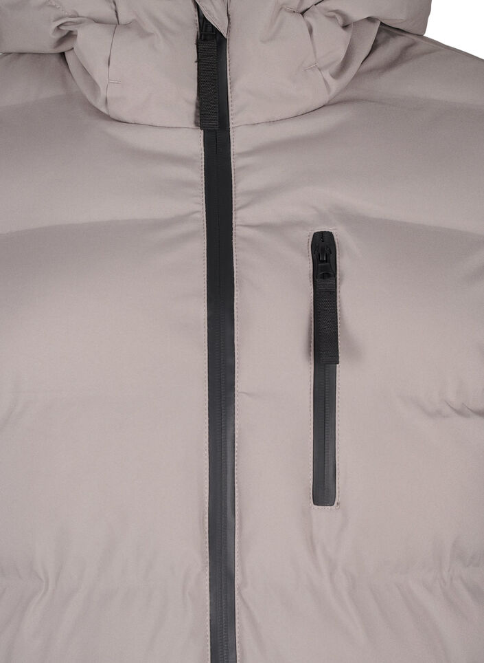 Doudoune avec capuche et poches, Beige, Packshot image number 2