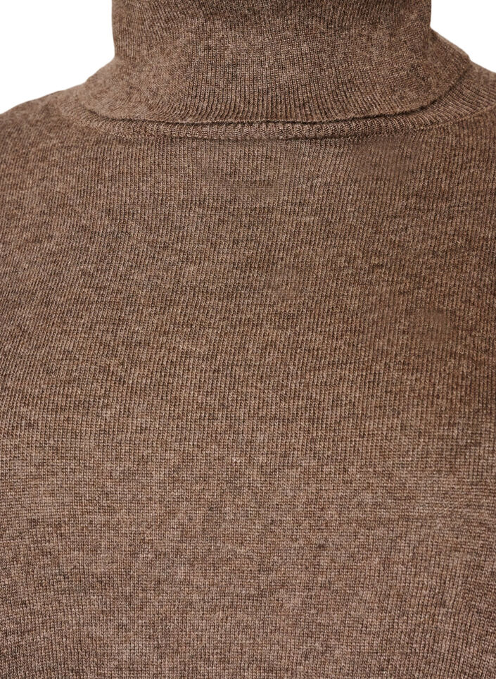Pull &agrave; col roul&eacute; &agrave; coupe ample, Marron, Packshot image number 2