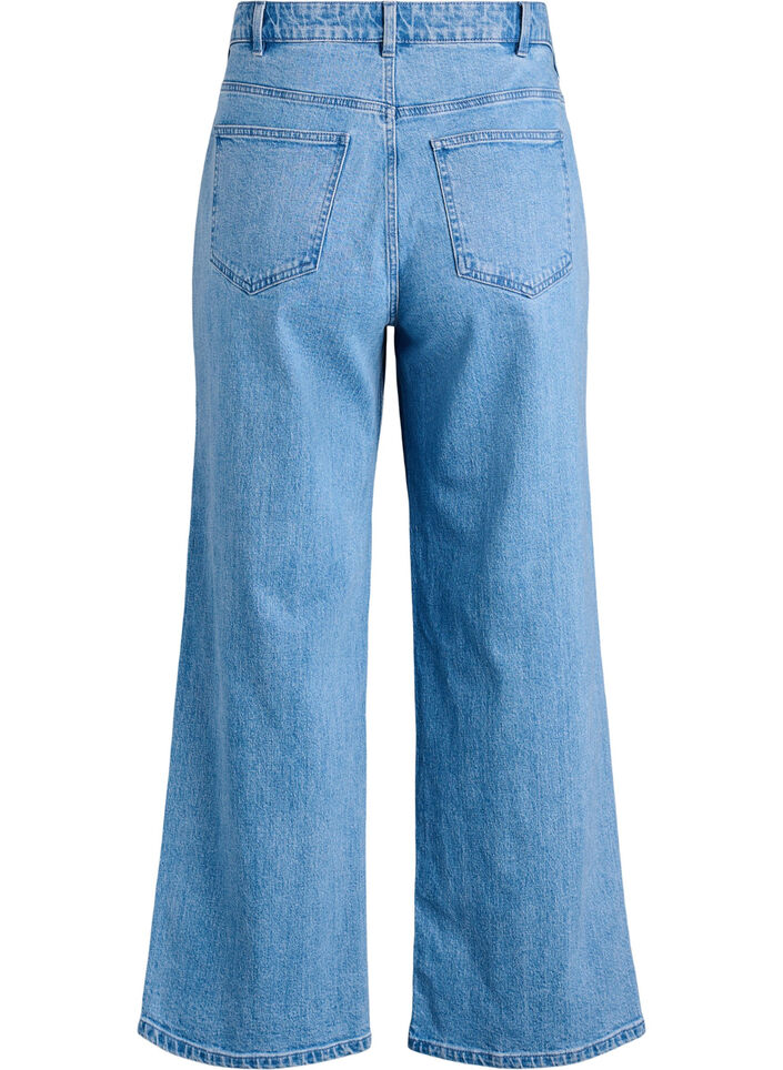 Jean coupe ample taille haute, Bleu Clair, Packshot