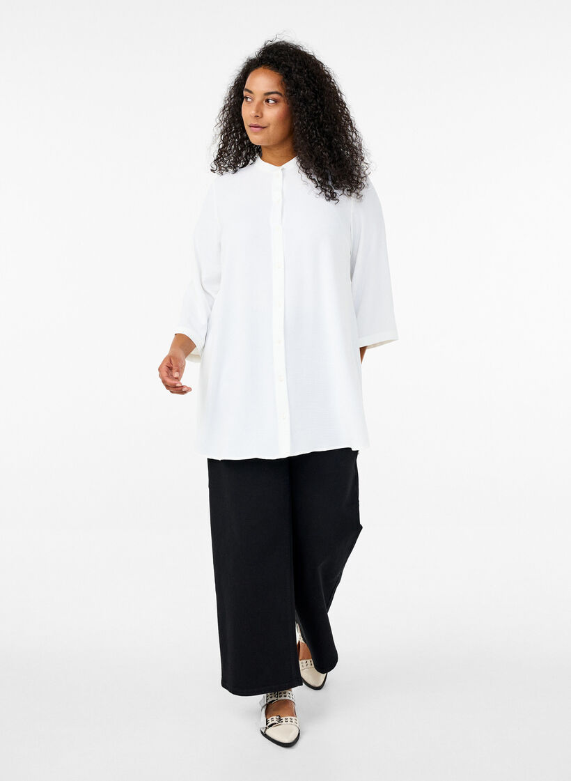 Tunique avec manches 3/4, Vanille, Model image number 1
