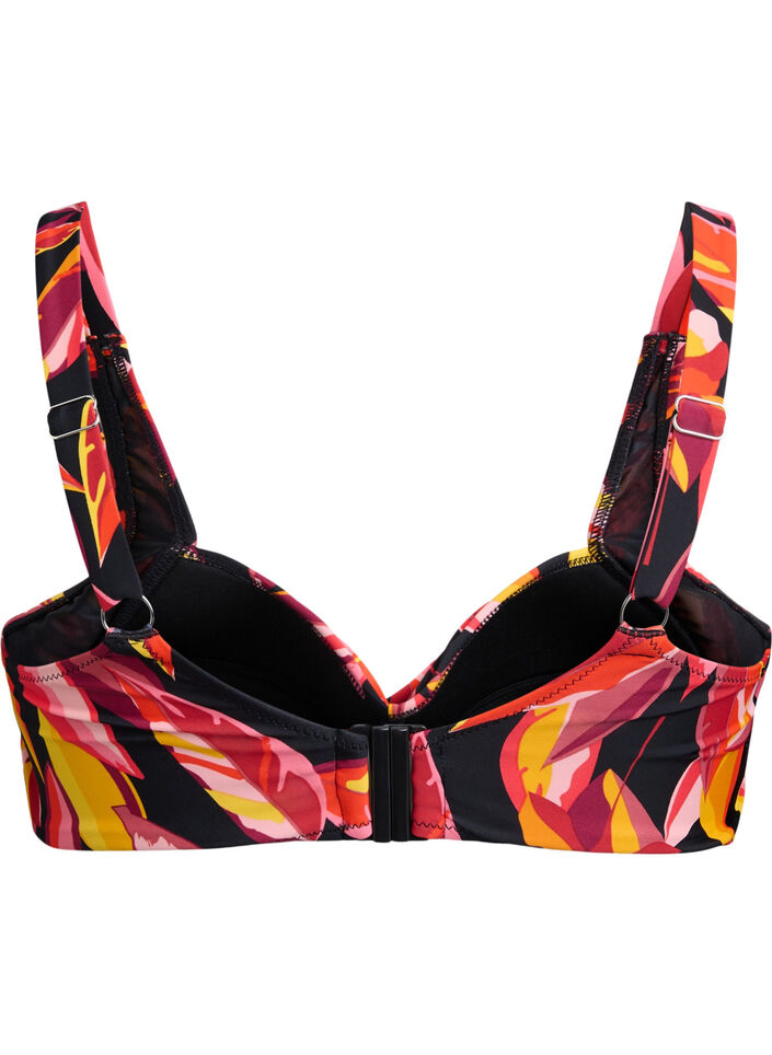 Top de bikini rembourr&eacute; avec imprim&eacute;s, Rouge, Packshot