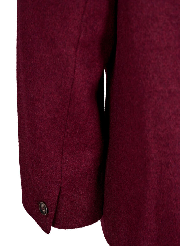 Blazer à double boutonnage et revers classiques, Bordeaux, Packshot image number 4