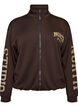 Cardigan bomber sportif avec zip et col montant, Marron, Packshot image number 0