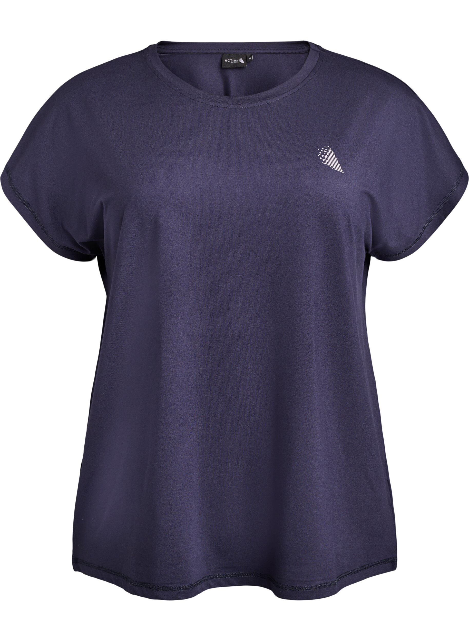ZizziT-shirt de sport couleur unie, Bleu, Packshot image number 0