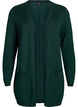Long cardigan tricot&eacute; en m&eacute;lange de viscose, Vert fonc&eacute;, Packshot image number 0