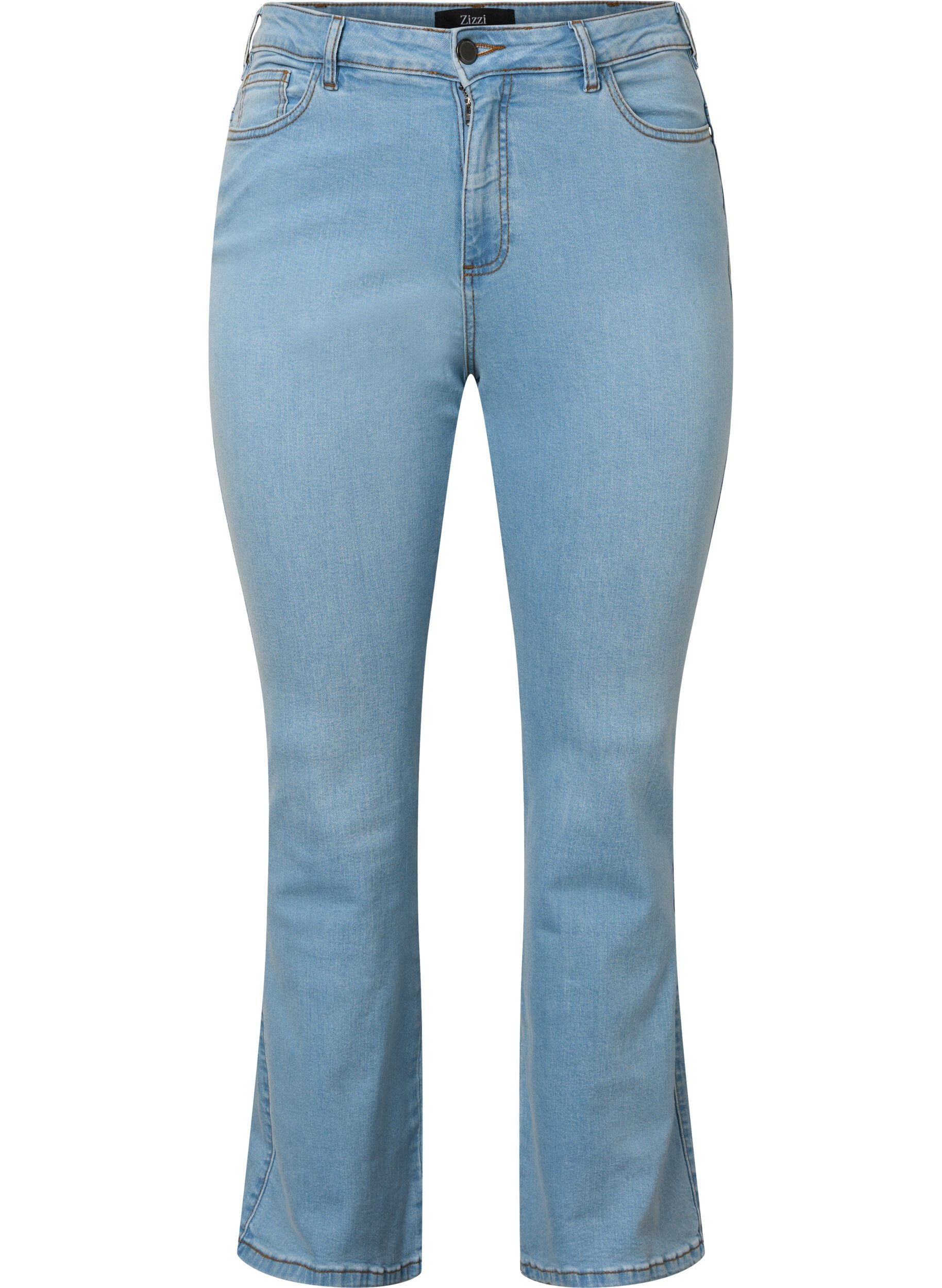 Zizzi Jeans bootcut Ellen &agrave; taille haute, Bleu Clair, Packshot image number 0