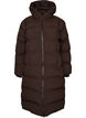 Manteau d'hiver long et matelass&eacute; avec capuche, Marron, Packshot image number 0