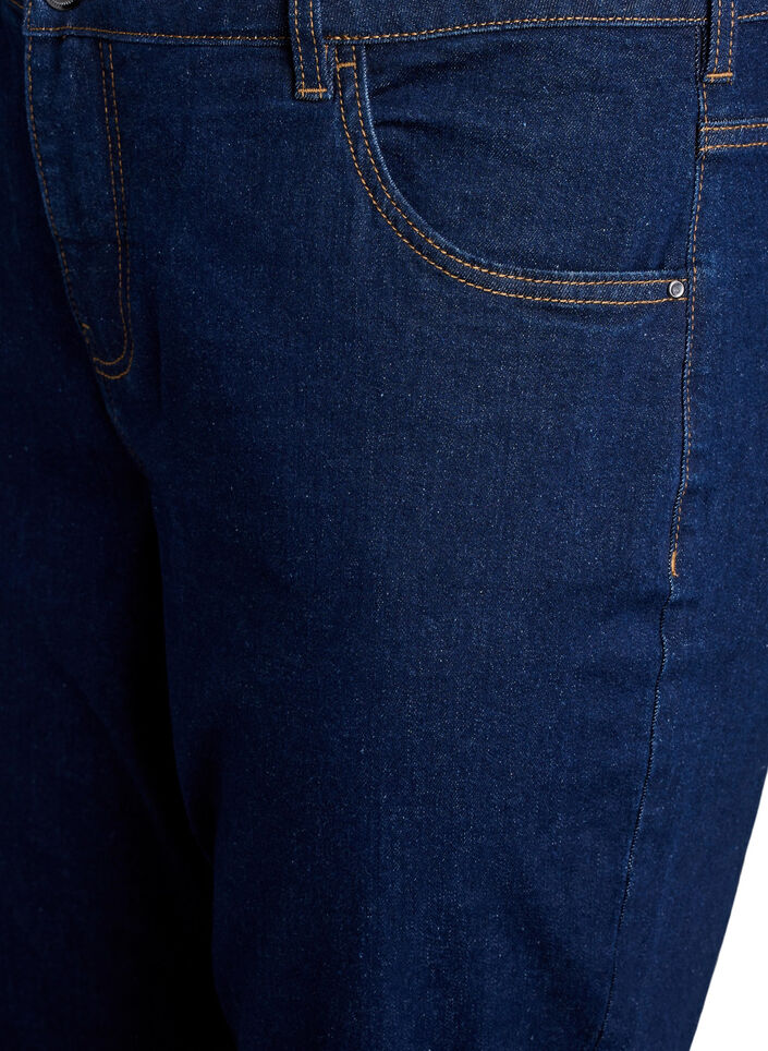 Vera jeans cropped &agrave; coupe droite, Bleu, Packshot image number 2