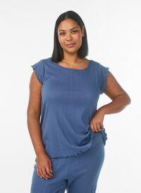 Chemise De Nuit Coton Manches Courtes Grande Taille Imprimée - Robe De Nuit Confortable Et Élégante