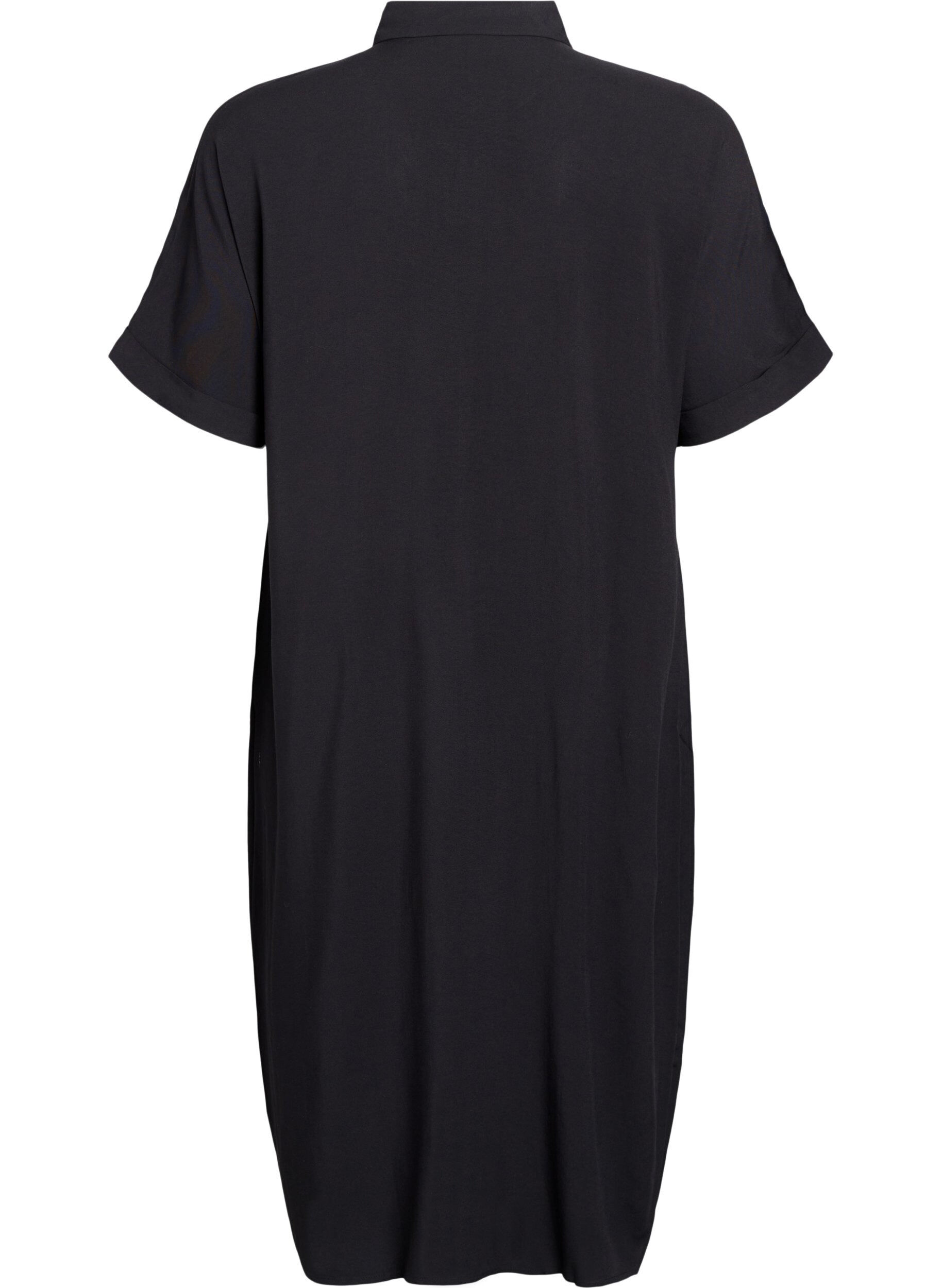 Zizzi FLASH &ndash; Robe chemise longue avec manches courtes, Noir, Packshot image number 1