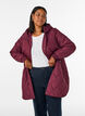 Veste matelass&eacute;e mi-longue avec capuche, 0655, Model image number 0