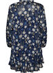 Robe &agrave; motifs avec volants et manches longues, Bleu, Packshot image number 1