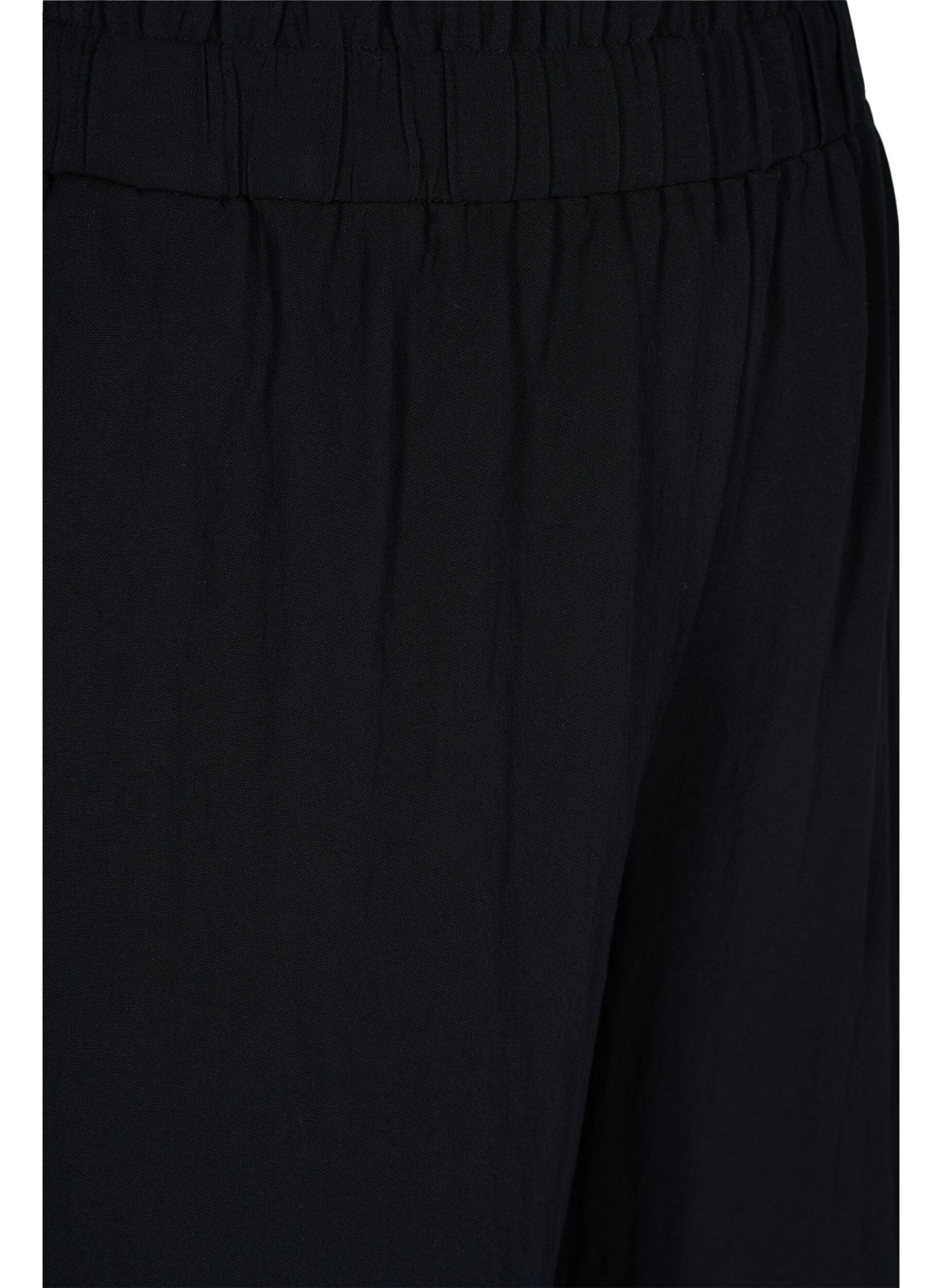 Zizzi Short ample en viscose, Black, Packshot image number 2