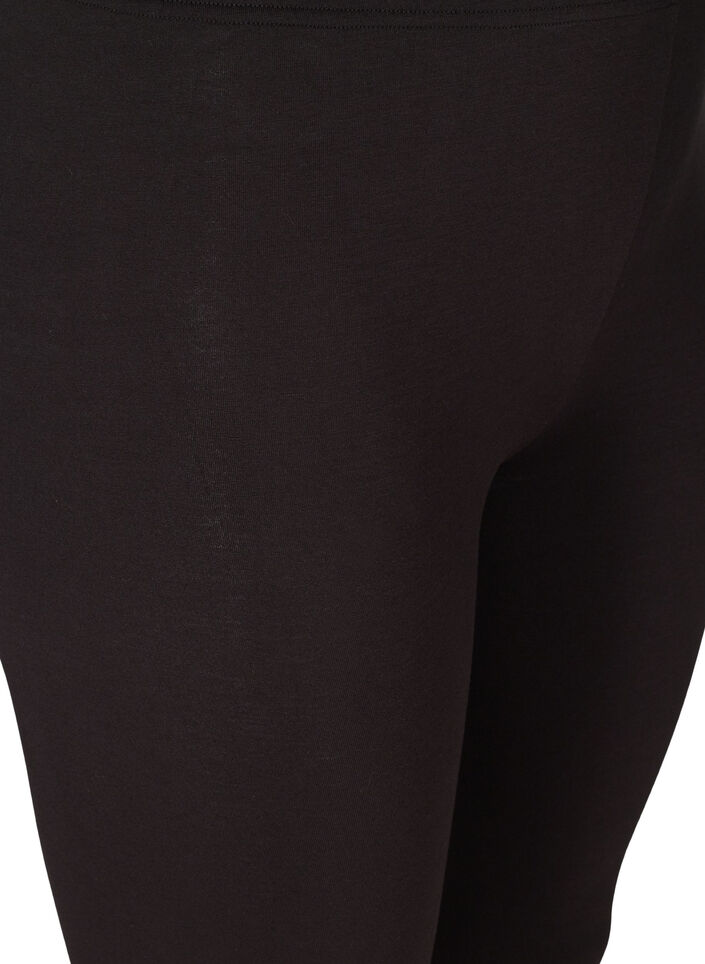 Leggings basiques 3/4 avec d&eacute;tails fronc&eacute;s, Noir, Packshot image number 2