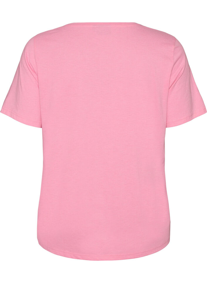 T-shirt imprim&eacute;, Rose, Packshot image number 1