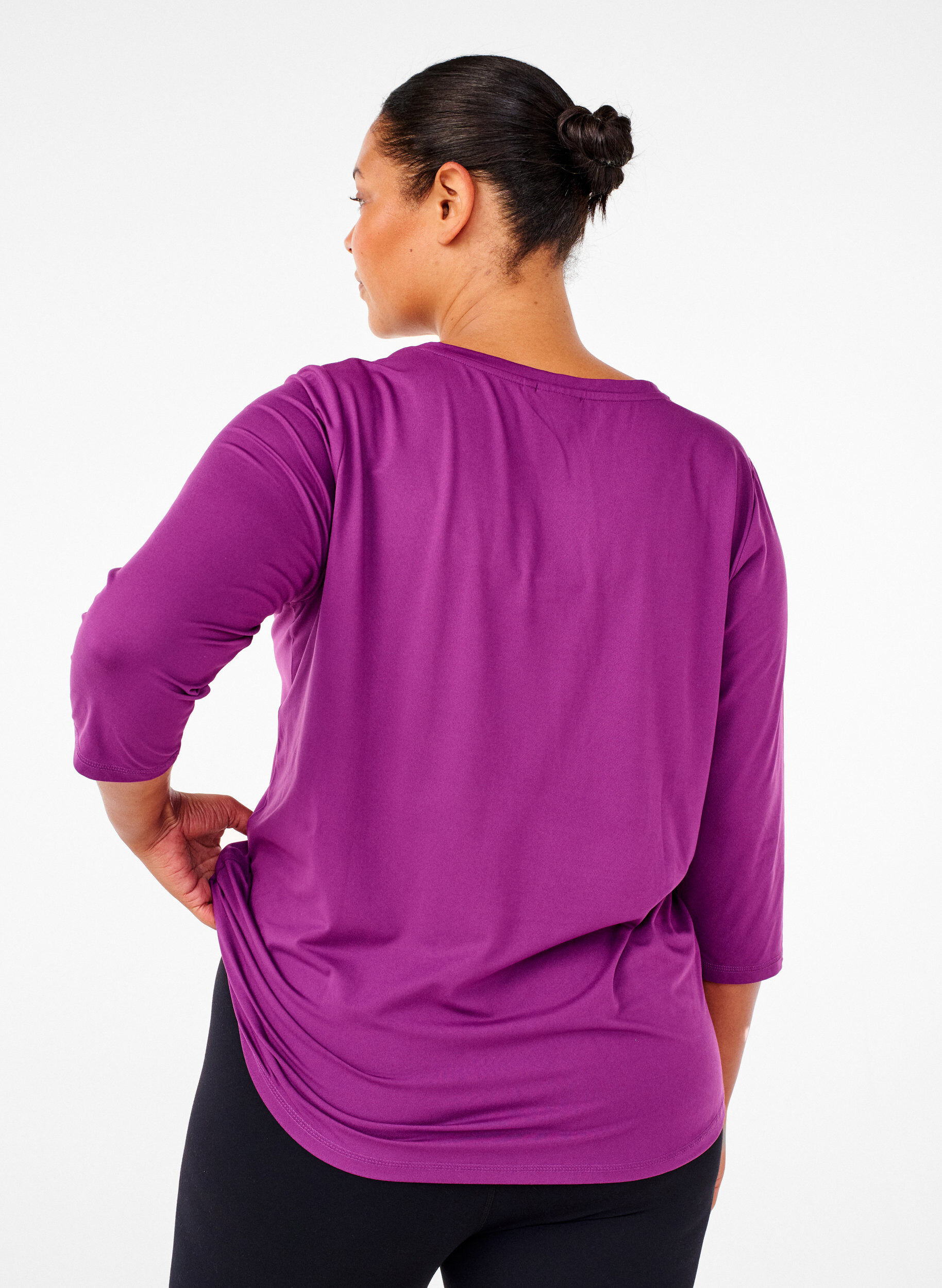 ZizziHaut de sport &agrave; manches 3/4, Violet, Model image number 1