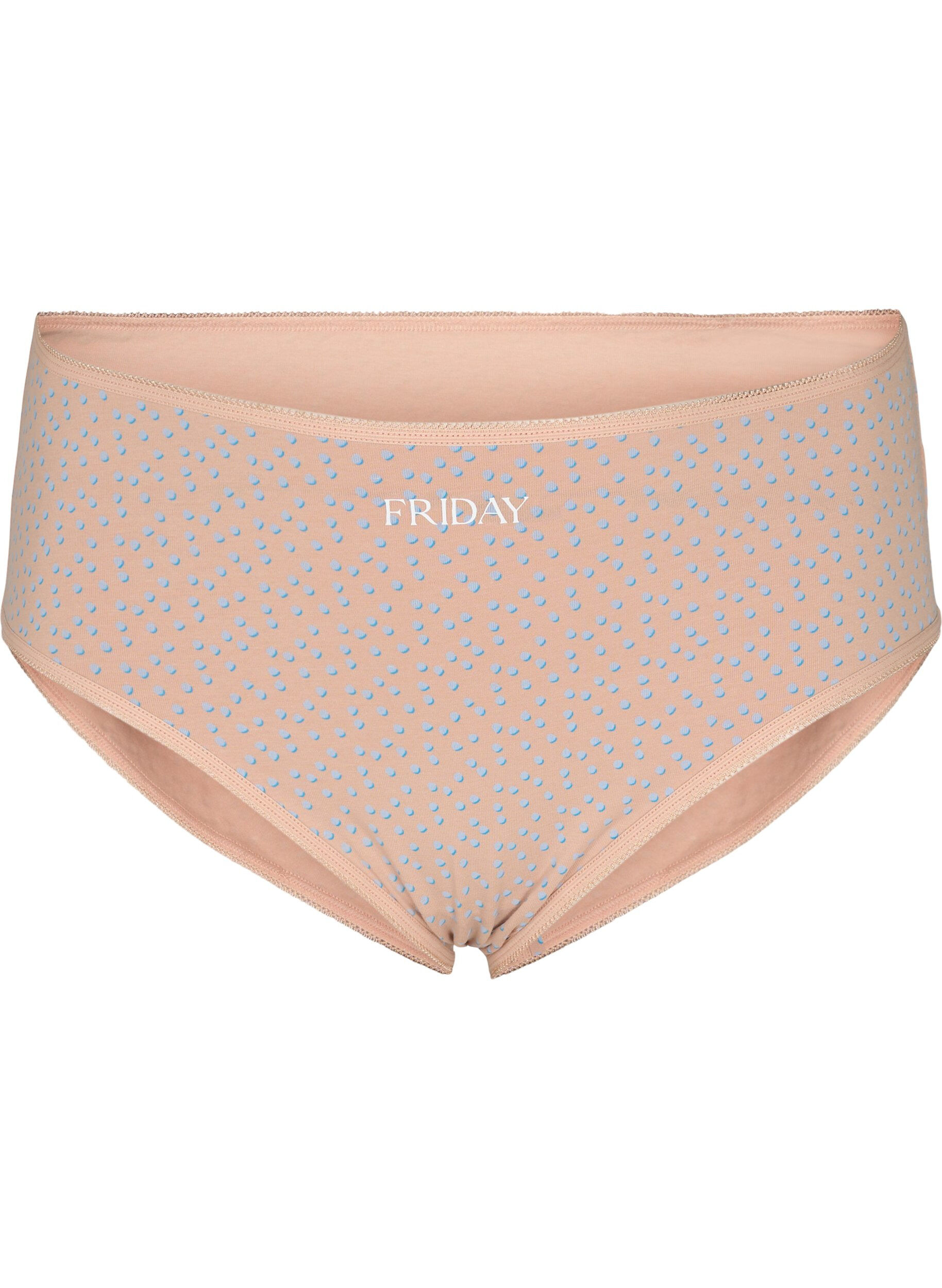 Zizzi Lot de 7 culottes hipster &agrave; taille normale, Blue Multi Pack , Packshot image number 3