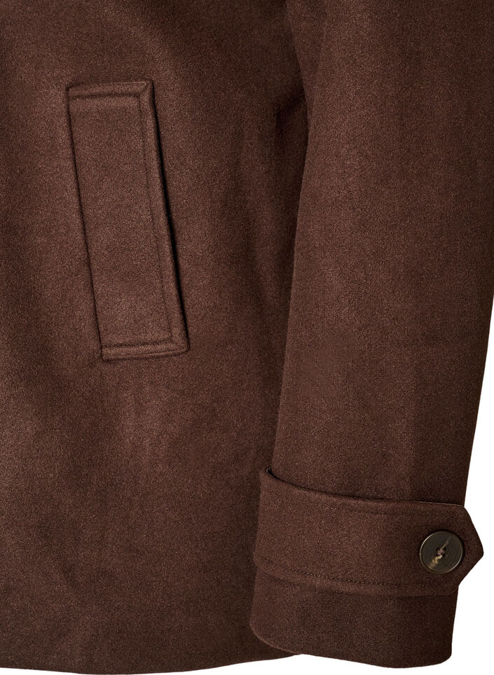 Manteau court avec fermeture &agrave; double-boutonnage, Marron, Packshot image number 3