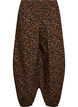Pantalon ballon &agrave; taille haute et imprim&eacute; int&eacute;gral, Marron, Packshot image number 1
