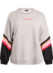 Sweat ample avec d&eacute;tails contrastants sur les manches, Gris clair, Packshot image number 0