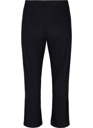 Pantalon ample en matière côtelée, Black, Packshot image number 1