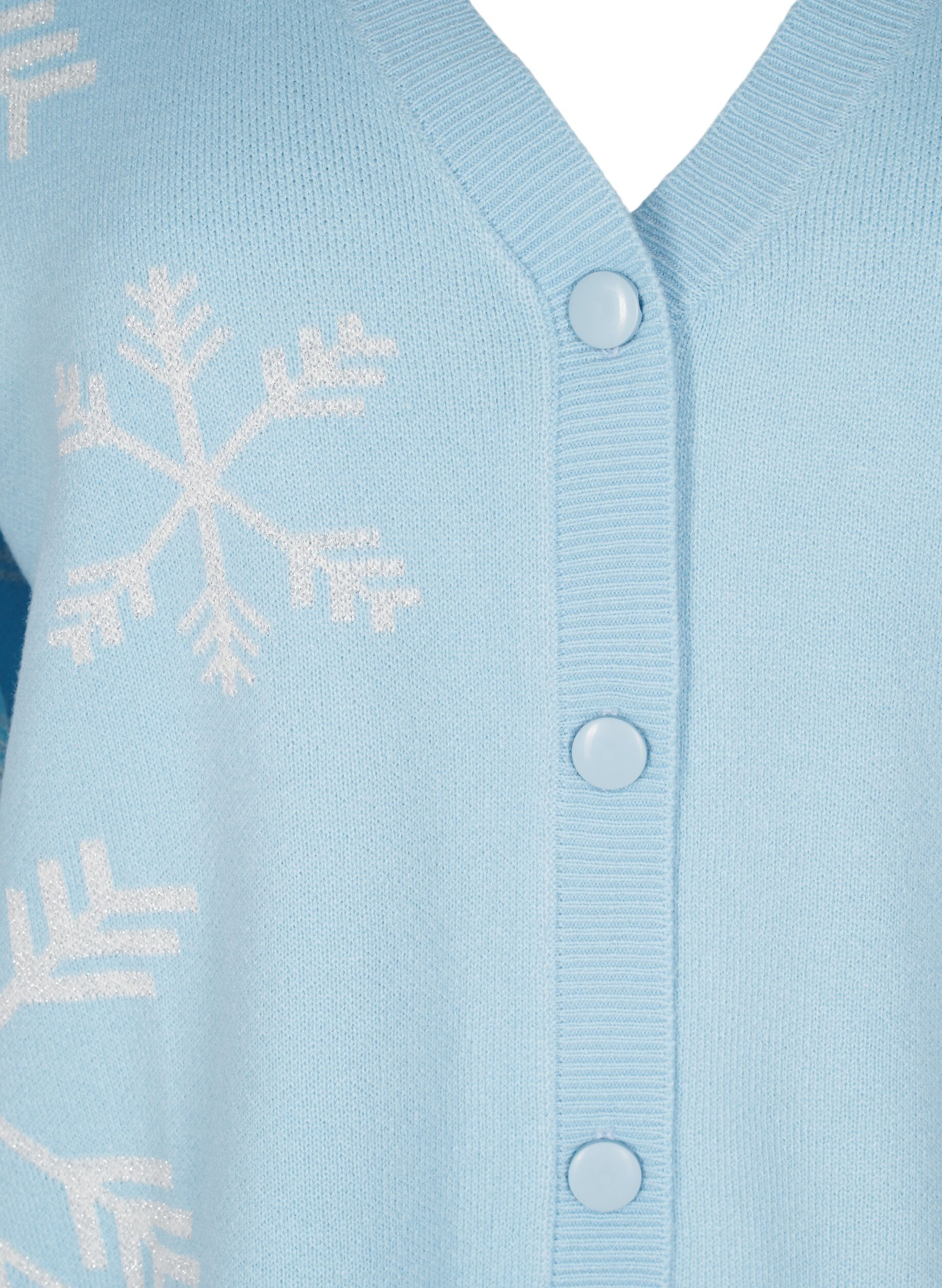 Zizzi Cardigan tricot&eacute; de No&euml;l, Cerulean Comb, Packshot image number 2