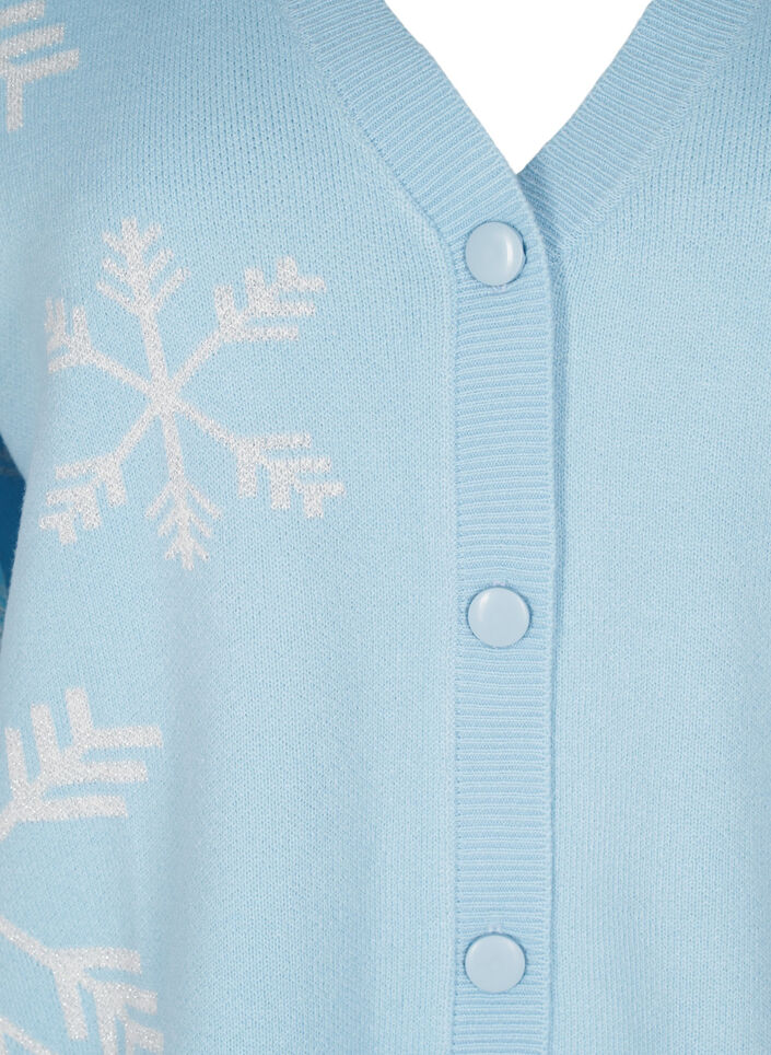 Cardigan tricoté de Noël, Cerulean Comb, Packshot image number 2