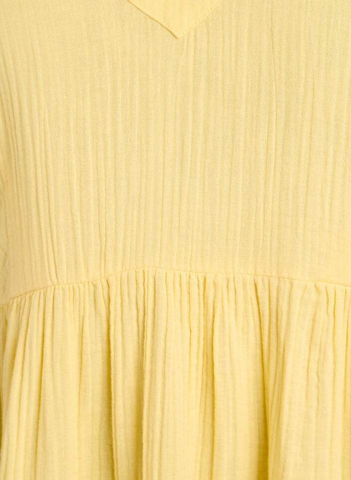 Robe de plage en coton avec des bretelles fines, Jaune clair, Packshot image number 2