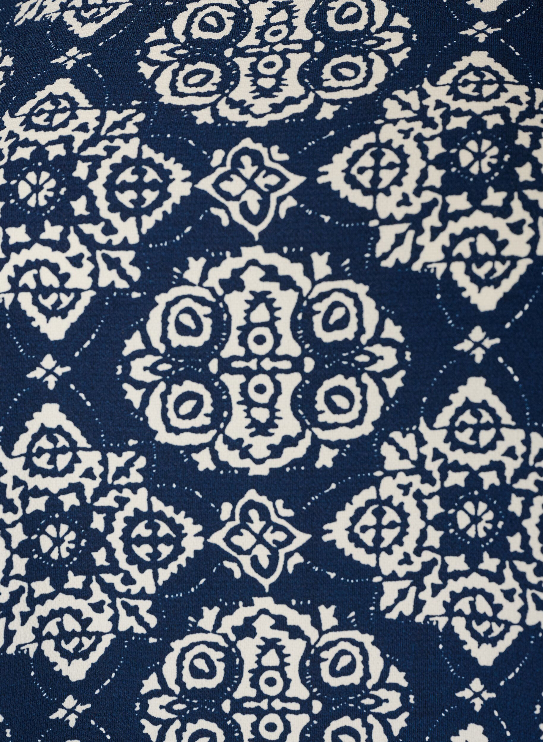 Zizzi Robe &agrave; manches courtes avec imprim&eacute;, Bleu, Packshot image number 2