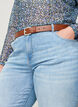 Ceinture marron en simili cuir, Brown, Model image number 0
