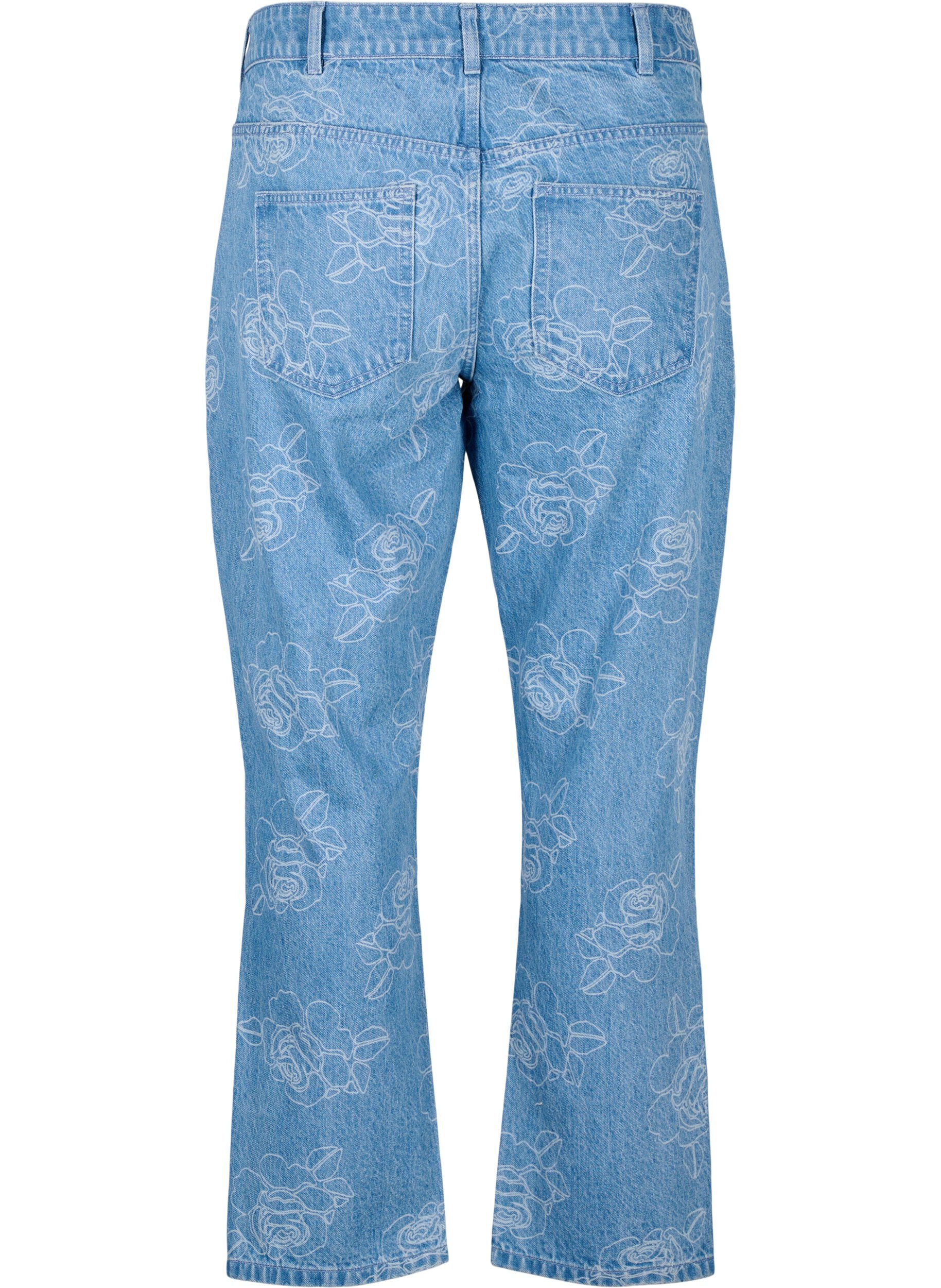 Zizzi Jean fleuri Vera, Bleu Clair, Packshot image number 1